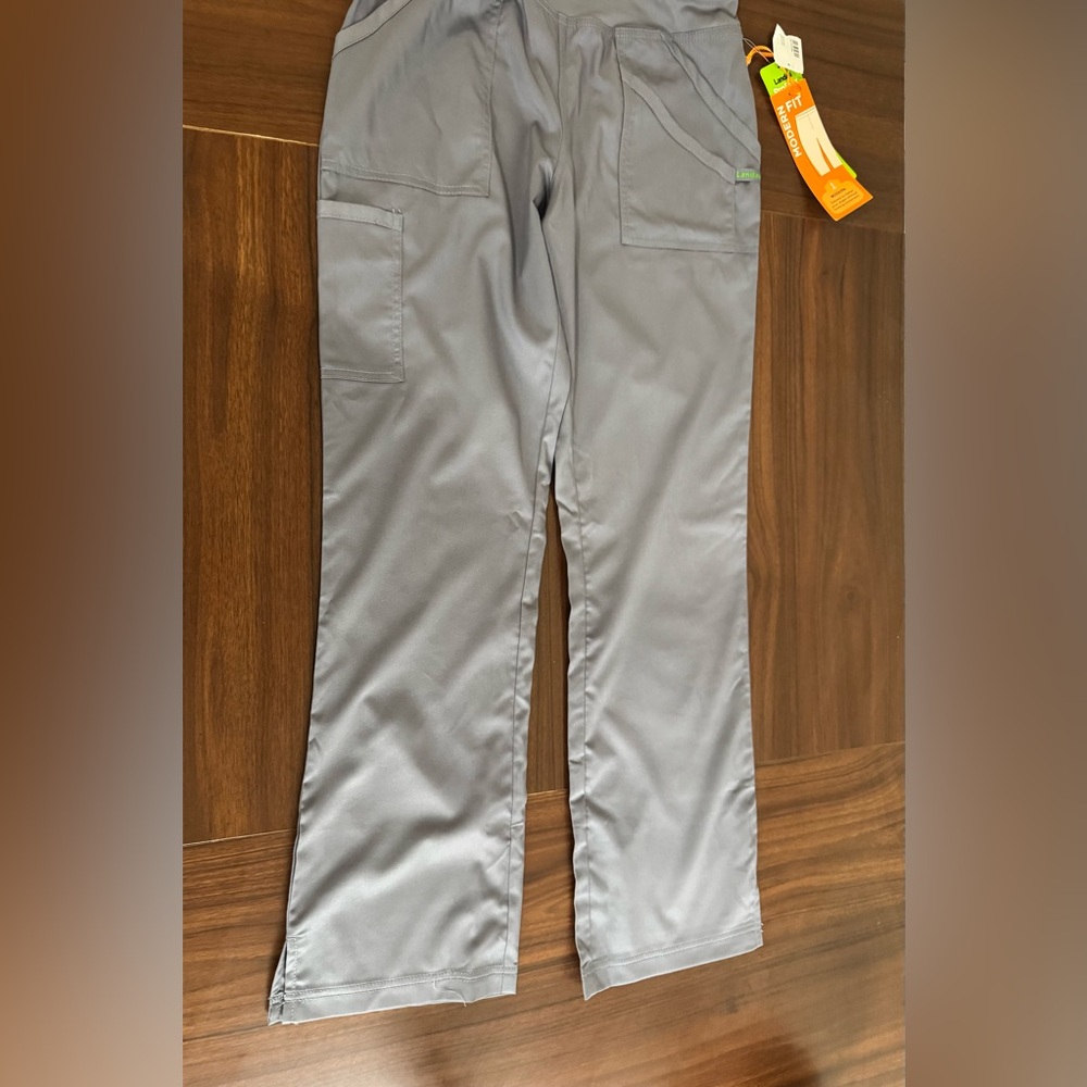 Landau Proflex Scrub Pants Womens Sz S grey Modern Fit Wrinkle Resistant NWT - Picture 3 of 8